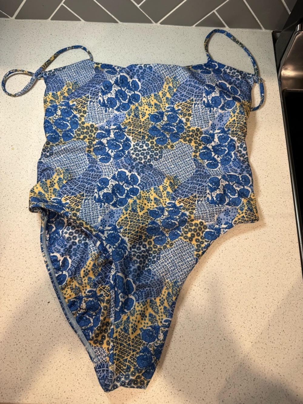 Peixoto Blue Floral One-Piece Swimsuit large patterned paisley